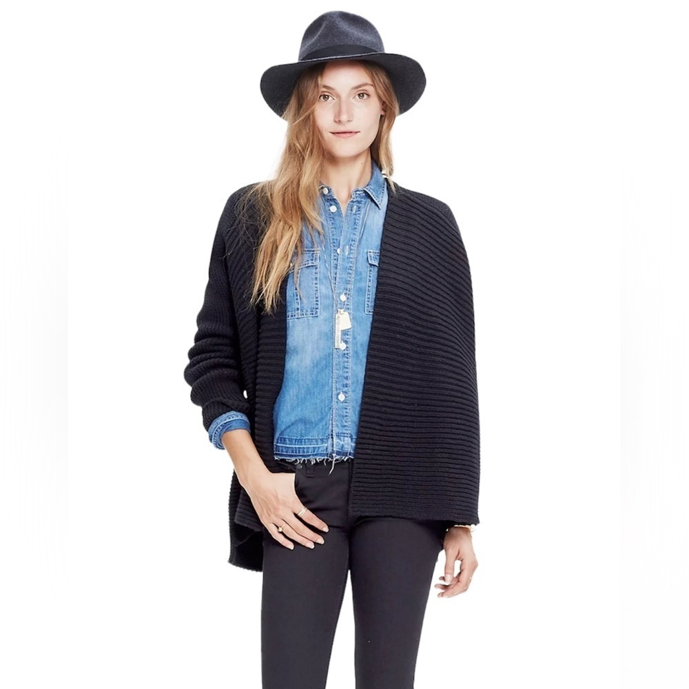 MADEWELL Drapefold Merino Wool Cardigan Sweater SZ S
